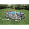 Bestway 56719 Power Steel Above Ground Swimming Pool Oval Set 610x366x122 cm Offers