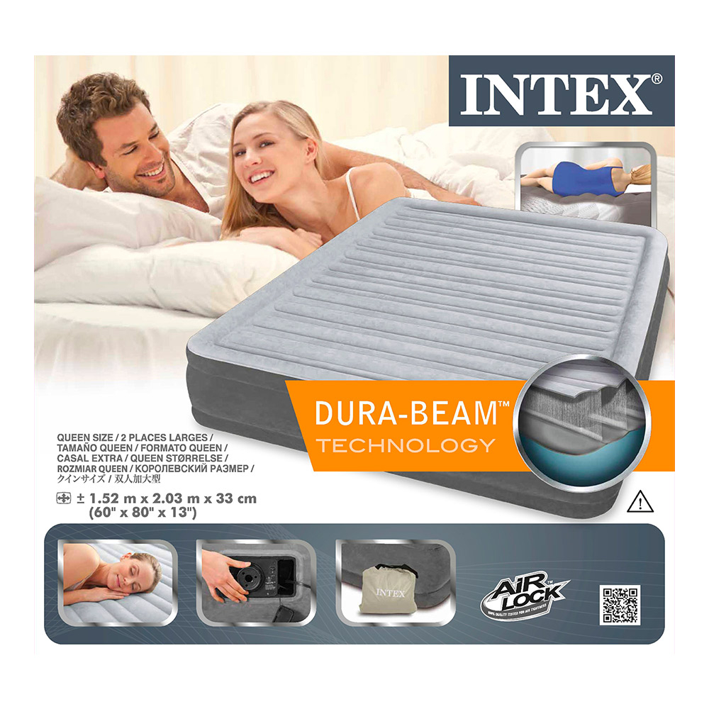 intex inflatable double camping beds
