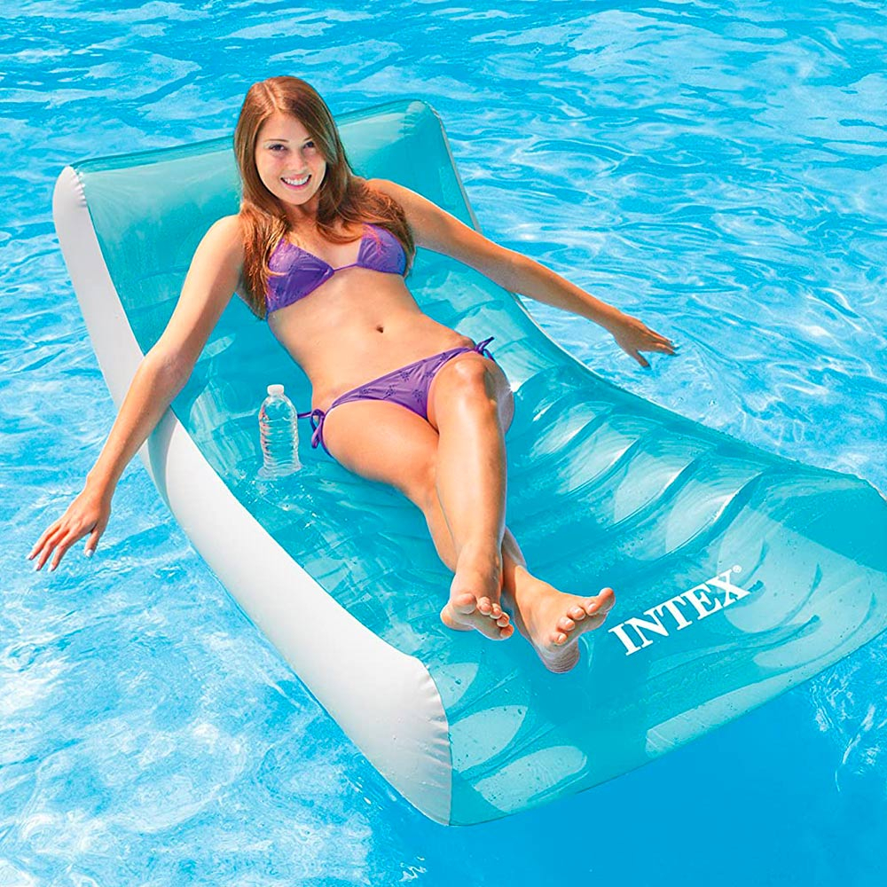 Inflatable Floating Lounge Chair For The Pool Or Beach Intex 58856 Rockin Lounge