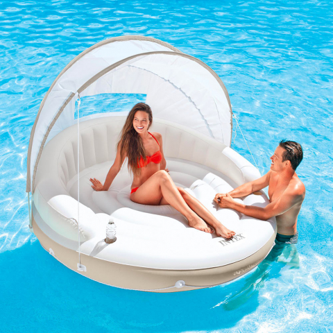 Intex 58292 Canopy Island Inflatable Lounge for the Pool or Beach Promotion