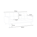 3 seater reclining fabric sofa bed clic clac modern design Tulum 