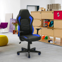 Ergonomic office eco-leather armchair with sporty design Aragon Sky On Sale
