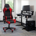 Ergonomic gaming and office chair with cervical and lumbar cushion Fire On Sale