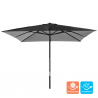 Marte Noir 3x3 square aluminium garden umbrella with central arm Offers