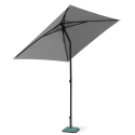 2x2m square garden umbrella with central aluminum arm Plutone Noir Sale