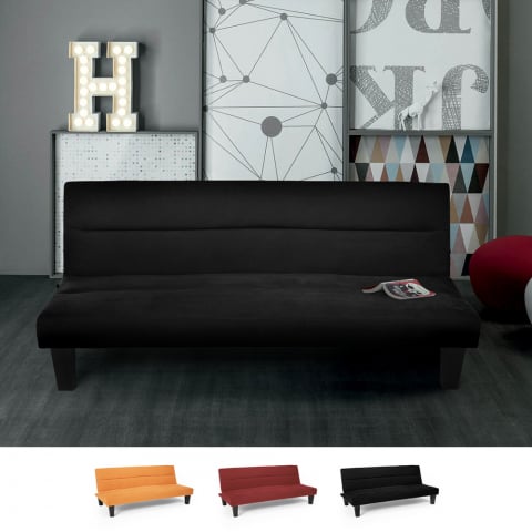 Ametista Rainbow 2 seater velvet microfibre sofa bed in modern design Promotion