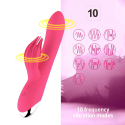 Hypoallergenic portable vaginal anal dildo vibrator with 10 frequencies and usb charging 13 cm Flamingo Offers