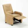 Relaxing Recliner Armchair 4 Wheels with Footrest in Beautiful Fabric Characteristics