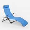 Pasha Luxury steel folding beach and garden sun lounger Choice Of