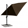 Garden adjustable side arm umbrella in aluminum 3x3m Paradise Brown Discounts