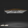 Decentralized pole umbrella with adjustable arm with 3x3m Led solar light Paradise Brown Light Discounts