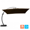 Adjustable anti uv garden umbrella in aluminium with side arm 3,5x3,5m Copenaghen Brown Offers