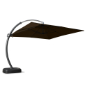 Adjustable anti uv garden umbrella in aluminium with side arm 3,5x3,5m Copenaghen Brown Discounts