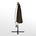 Octagonal Garden side arm umbrella 3 metres in aluminium for bar hotel Fan Brown Catalog