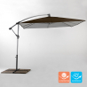 Garden side arm umbrella 2.5x2.5 metres in aluminium Shadow Brown Offers