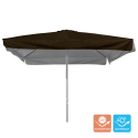 Marte Brown 3x3 square aluminium garden umbrella with central arm Offers