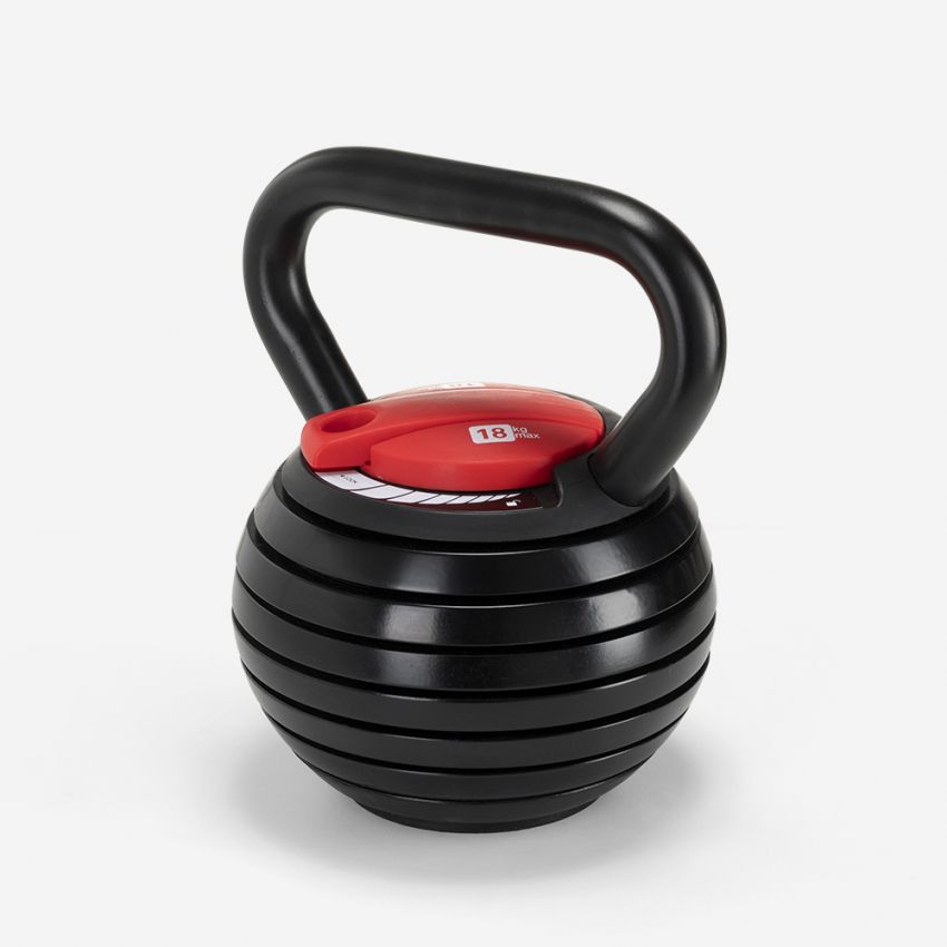 Elettra Kettlebell with adjustable weight for gym and fitness 18 kg