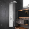Steel shower column panel with hydromassage waterfall mixer Sirmione On Sale