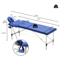 Shiatsu 2-Section Portable & Folding Massage Table Aluminium 210 cm 