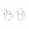 Modern design armchairs with armrests for kitchen bar restaurant Scab Vanity Arm Sale