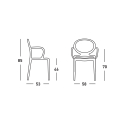 Chairs armchairs with armrests modern design for kitchen bar restaurant Scab Gio Arm Characteristics