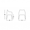 Indoor and outdoor chairs armchairs with armrests Scab Coccolona 