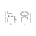 Scab Sunset modern design kitchen garden bar chair with armrests Price