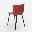 Modern design chair in polypropylene and metal for kitchen bar restaurant Chloe Cheap