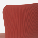 Modern design chair in polypropylene and metal for kitchen bar restaurant Chloe 