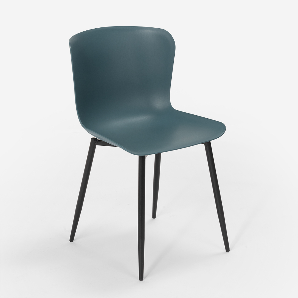 Modern Design Chair In Polypropylene And Metal For Kitchen Cafés Restaurant Chloe
                            