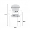 Modern design polypropylene chair for kitchen bar restaurant outdoor Clara 