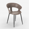 Modern design metal polypropylene chair for kitchen bar restaurant Evelyn Cost