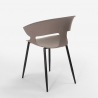 Modern design metal polypropylene chair for kitchen bar restaurant Evelyn Buy
