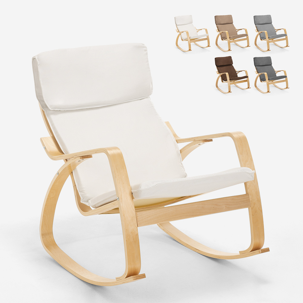 Armchair rocking chair in ergonomic Scandinavian design Aalborg