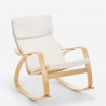 Armchair rocking chair in ergonomic Scandinavian design Aalborg Measures
