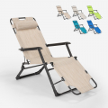 Multi-position folding beach and garden deck chair Zero Gravity Emily Lux Promotion