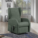 Dual-motor recliner armchair with removable armrests Caroline On Sale