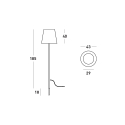 Modern design outdoor garden floor lamp Fiaccola Ali Baba by Slide Catalog