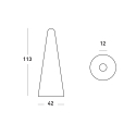 Modern design pyramid floor lamp Slide Cono Discounts