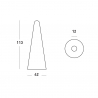 Modern design pyramid floor lamp Slide Cono Discounts