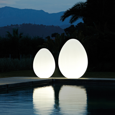 Modern design egg-shaped floor lamp Slide Dino Promotion