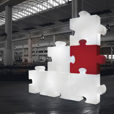 Modern design modular floor lamp Puzzle by Slide Promotion