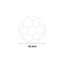 Set of 5 balls 36mm for Foosball table On Sale