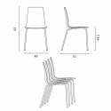 Lollipop Grand Soleil stackable steel-legged kitchen bar chairs 