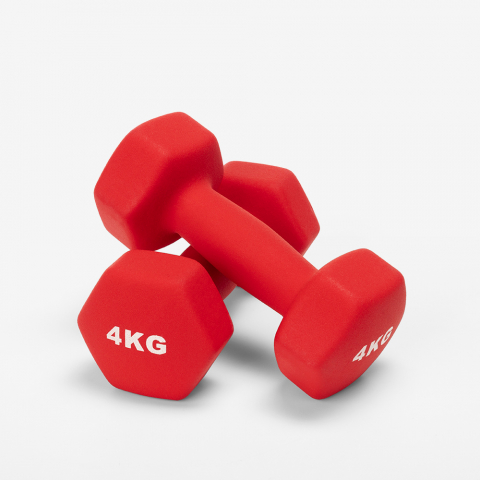 Set of 2 Megara vinyl 4kg dumbbells for gym and fitness Promotion
