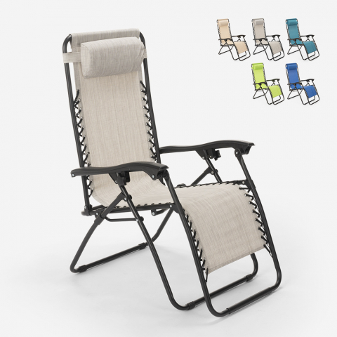 Emily multi-position folding beach garden deck chair with Zero Gravity Promotion