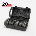Set of 2 adjustable dumbbells with 20kg weights with carry case Hercules M Sale