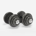 Set of adjustable dumbbells and barbell with trolley case 50kg Hercules XL On Sale