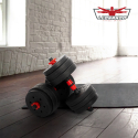 Ermes 2-in-1 Dumbbell and Barbell Set 40kg Fitness Gym Characteristics