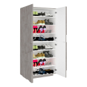 White shoe cabinet wardrobe with 4 doors 8 compartments Ping Dress Concrete Discounts